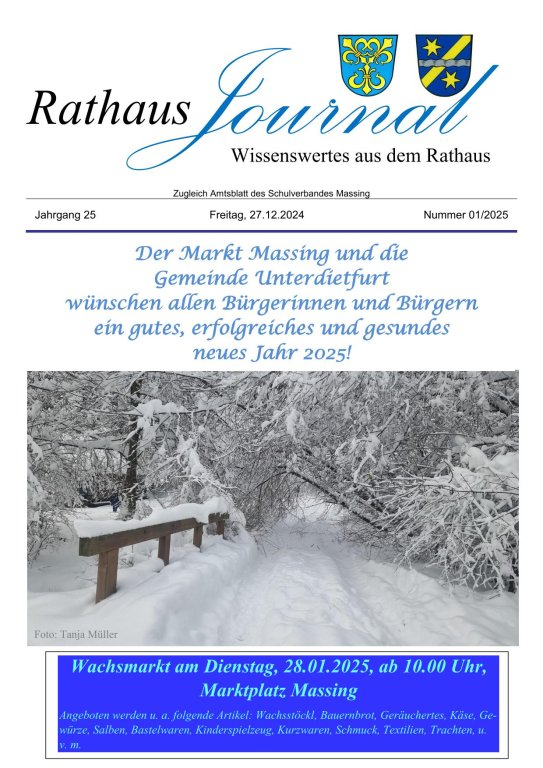 Titelseite Rathausjournal Januar 2025