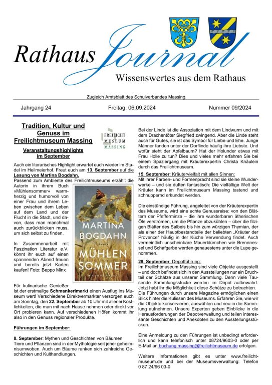 Rathausjournal September 2024