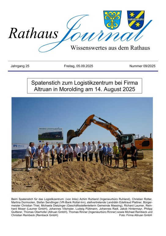 Titelseite Rathausjournal September 2025